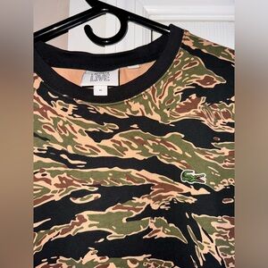 Lacoste L!VE Camo Printed Heavyweight Tee-Men